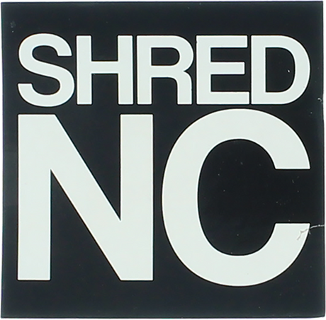 SHRED STICKERS PRINTED SHRED NC STACK 3"BLK/WHT