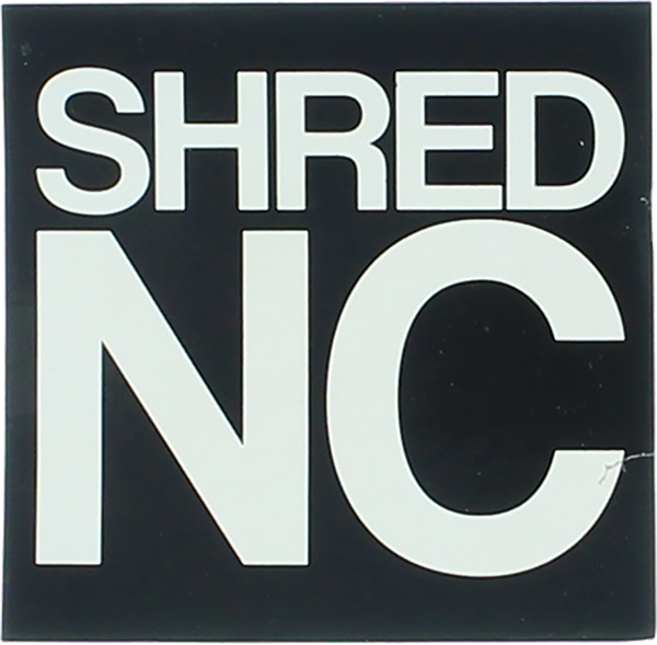 SHRED STICKERS PRINTED SHRED NC STACK 3"BLK/WHT
