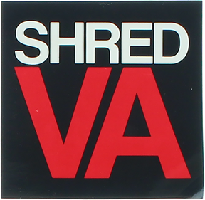 SHRED STICKERS PRINTED SHRED VA STACK 3" WHT/BLK