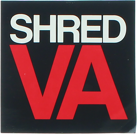 SHRED STICKERS PRINTED SHRED VA STACK 3" WHT/BLK