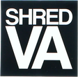 SHRED STICKERS PRINTED SHRED VA STACK 3" BLK/WHT