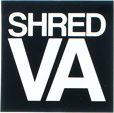 SHRED STICKERS PRINTED SHRED VA STACK 3" BLK/WHT