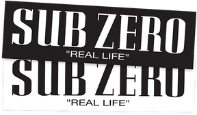 SUB ZERO REAL LIFE BUMPER STICKER BLK/WHT ASST