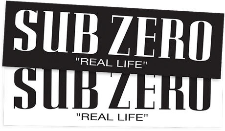 SUB ZERO REAL LIFE BUMPER STICKER BLK/WHT ASST