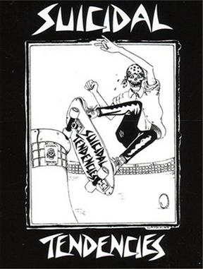SUICIDAL LM SKATER STICKER DECAL BLACK