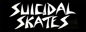 SUICIDAL SKATES LOGO DECAL STICKER BLK/WHT