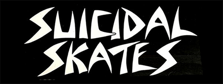 SUICIDAL SKATES LOGO DECAL STICKER BLK/WHT