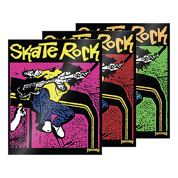 THRASHER SKATE ROCK VOL.2 DECAL 2.75x3.25 1PC ASST