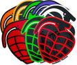 THUNDER GRENADE DIE-CUT LG DECAL STICKER ast.clr single