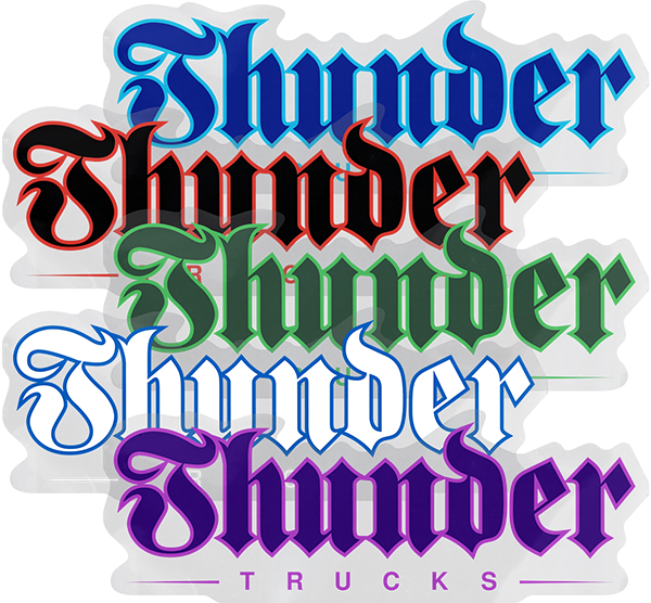 THUNDER SCRIPT LG STICKER ASST
