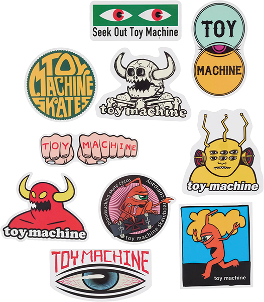TOY MACHINE STICKER PACK 1 ASSORTED STICKER PACK