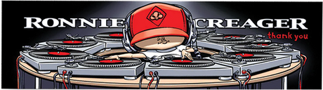 THANK YOU RONNIE CREAGER MIX MASTER 2X6 STICKER