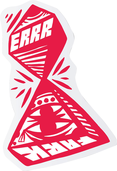 UMA ERRR FARK STICKER 6.75" (2 PACK)