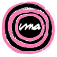 UMA PELKA BULLSEYE 5" STICKER BLK/PNK