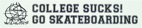 WORLD INDUSTRIES GO SKATE BUMPER STICKER BLK/WHT