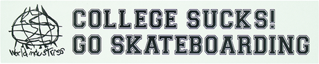 WORLD INDUSTRIES GO SKATE BUMPER STICKER BLK/WHT
