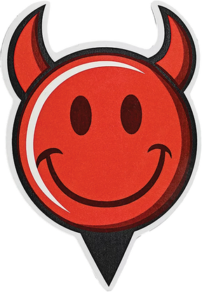 WORLD INDUSTRIES DEVILMAN HEAD DIE CUT STICKER SINGLE