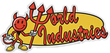 WORLD INDUSTRIES OVAL LOGO DIE CUT STICKER SINGLE