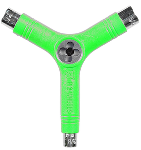 PIG SKATE SKATE TOOL-NEON GREEN tri-socket threader