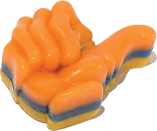 BRO STYLE THUMBS UP WAX YEL/BLU/ORG STACK