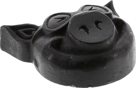 PIG HEAD RAISED CURB SKATEBOARD WAX BLACK