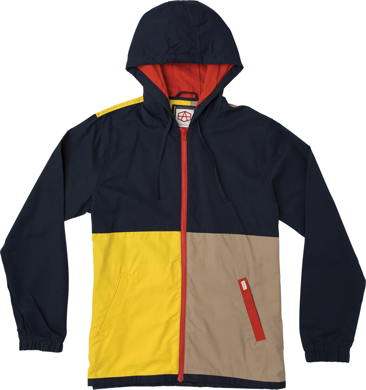 RVCA Block Reynolds Jacket Navy Yellow S