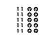 Snowboard Mounting Screws Washers Set Silver 8 Pack