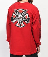 Independent x Thrasher Pentagram Lonsleeve Tshirt Red Black S