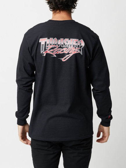 Thrasher Racing Longsleeve TShirt Black Red M