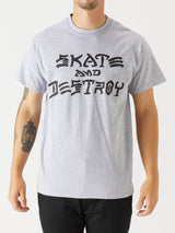 Thrasher Skate and Destroy SS Tshirt Grey Black S