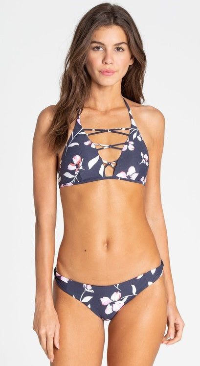 Billabong Flow on By Swim High Neck Top Ink L