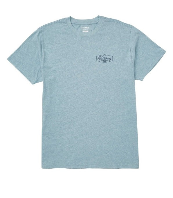 Billabong Trademark SS Tshirt Mens Denim Heather