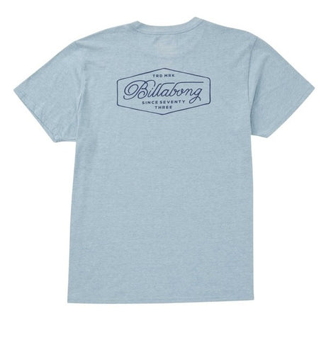 Billabong Trademark SS Tshirt Mens Denim Heather M