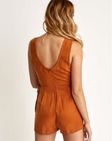 RVCA Freddie Woven Romper Ginger M