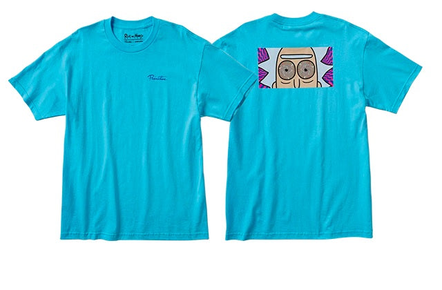 Primitive Rick Hypno Eyes Tshirt Pacific Blue