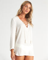 Billabong Same Story Cover Up Womens White M
