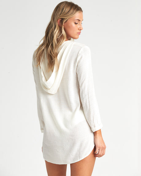 Billabong Same Story Cover Up Womens White M