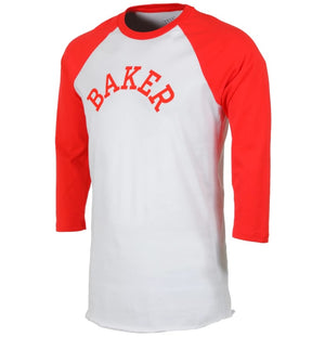 Baker Major Raglan 3/4 Tshirt White Red