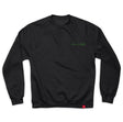 Chocoloate Mini Chunk Embroidered  Crew Sweatshirt Black