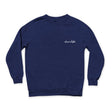 Chocoloate Mini Chunk Embroidered  Crew Sweatshirt Navy Heather