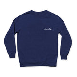 Chocoloate Mini Chunk Embroidered  Crew Sweatshirt Navy Heather