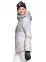 Roxy Jetty Block Snow Jacket Grey Micro Chip Edelweiss (SZH1) M