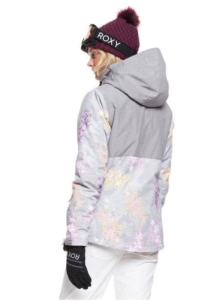 Roxy Jetty Block Snow Jacket Grey Micro Chip Edelweiss (SZH1) M