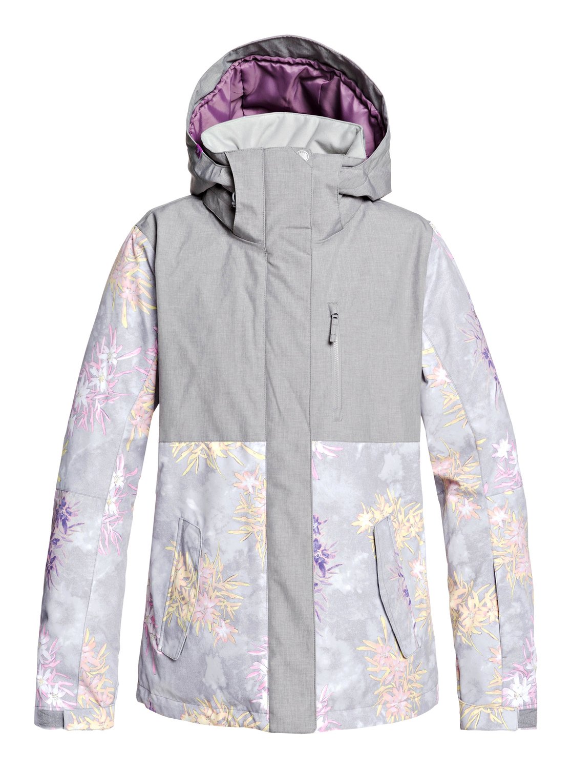 Roxy Jetty Block Snow Jacket Grey Micro Chip Edelweiss (SZH1)