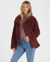 Billabong Cozy Days Jacket Womens Coco Berry L