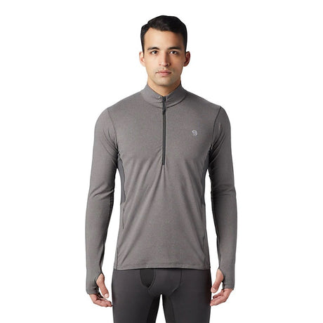 Mountain Hardwear Ghee Longsleeve 1/2 Zip Mens Heather Shark S