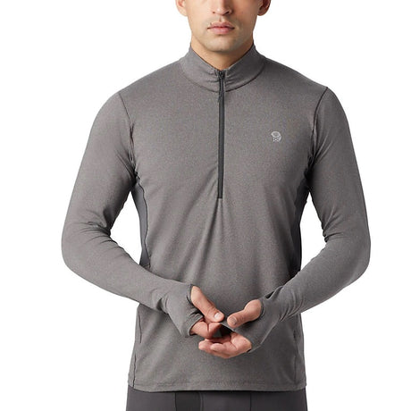 Mountain Hardwear Ghee Longsleeve 1/2 Zip Mens Heather Shark XXL