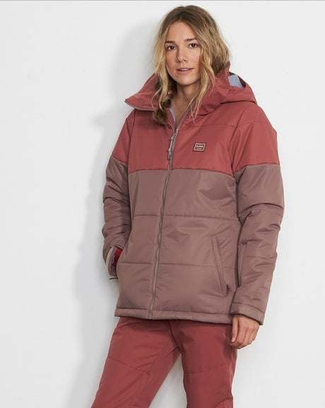 Billabong Down Rider Snow Jacket Womens Vintage Plum