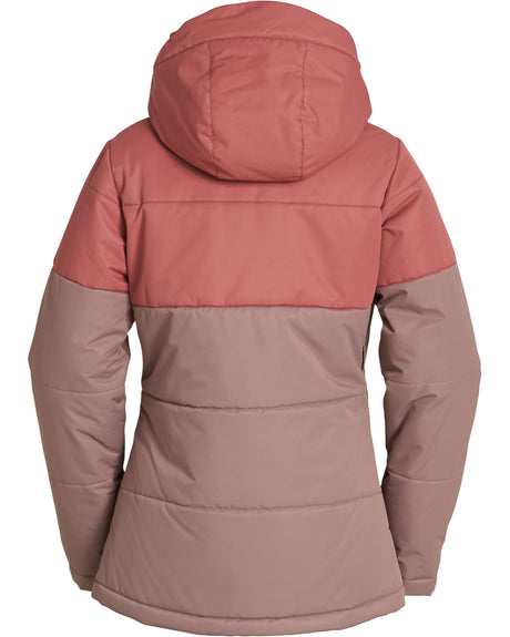 Billabong Down Rider Snow Jacket Womens Vintage Plum M