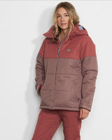 Billabong Down Rider Snow Jacket Womens Vintage Plum M